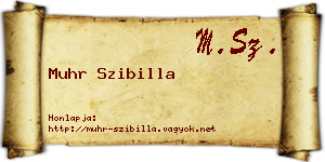 Muhr Szibilla névjegykártya